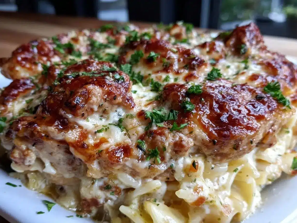 creamy chicken Alfredo bake preparation steps