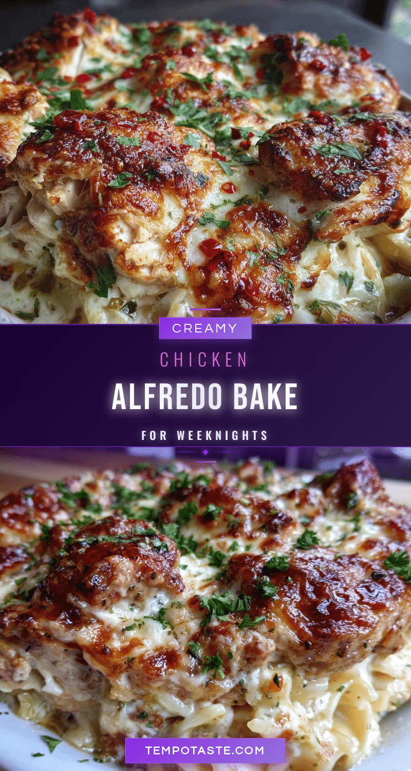 creamy chicken Alfredo bake recipe