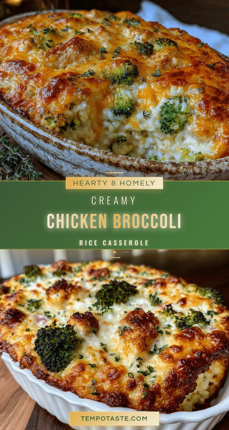creamy chicken broccoli rice casserole recipe
