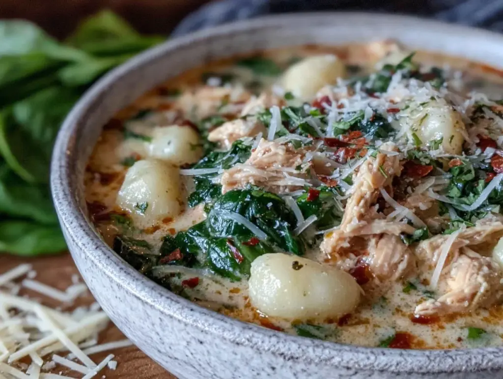 creamy chicken gnocchi soup - featured image