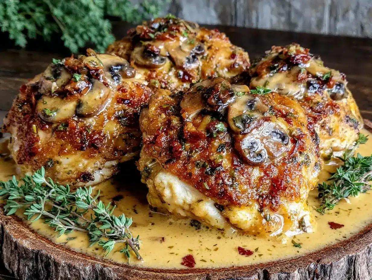 creamy chicken thighs recipe preparation steps