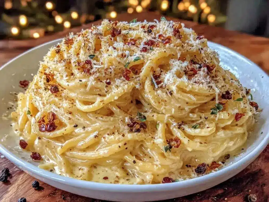 creamy classic cacio e pepe - featured image