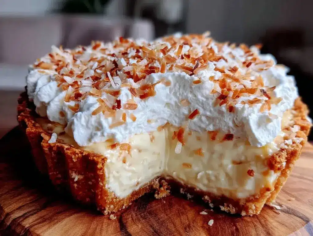creamy coconut cream pie - featured image