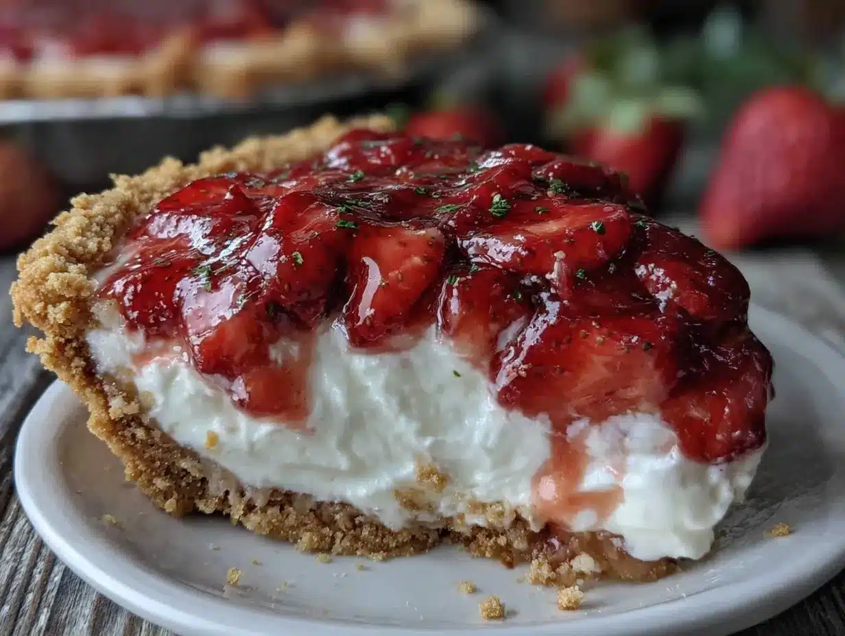 creamy fresh strawberry cream cheese pie preparation steps