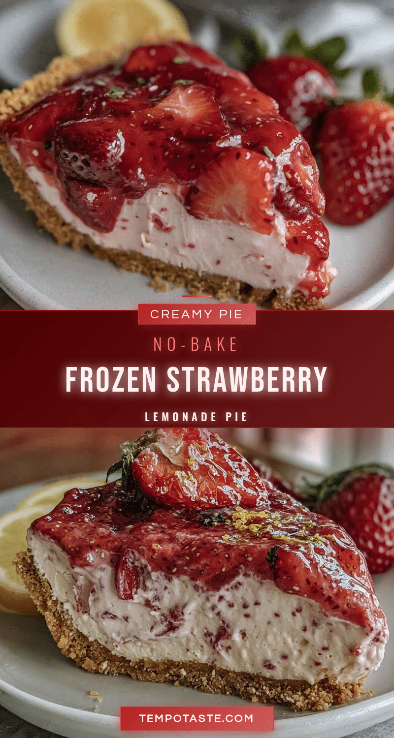 creamy frozen strawberry lemonade pie recipe
