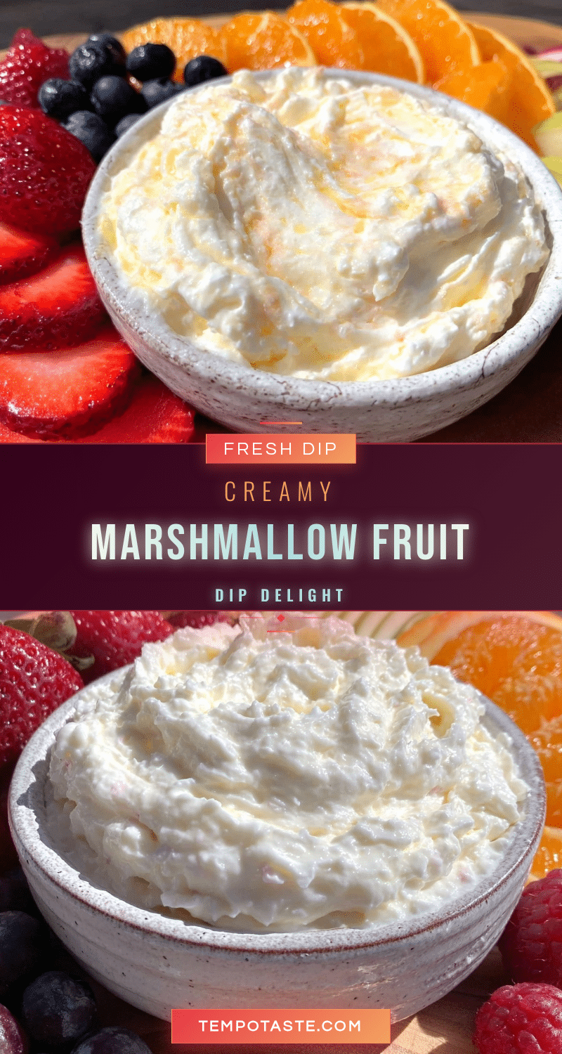 creamy fruit dip with marshmallow recipe