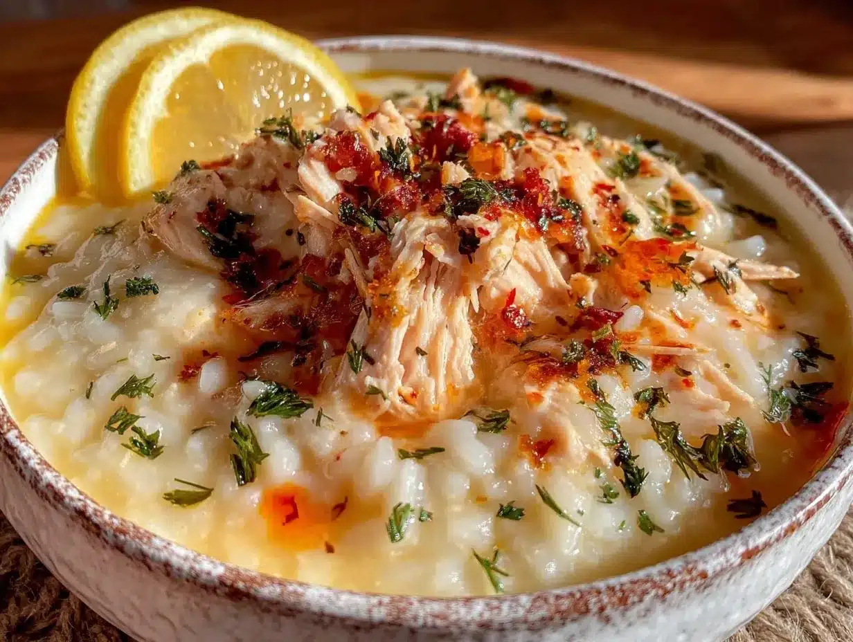 Creamy Greek Lemon Chicken Soup preparation steps