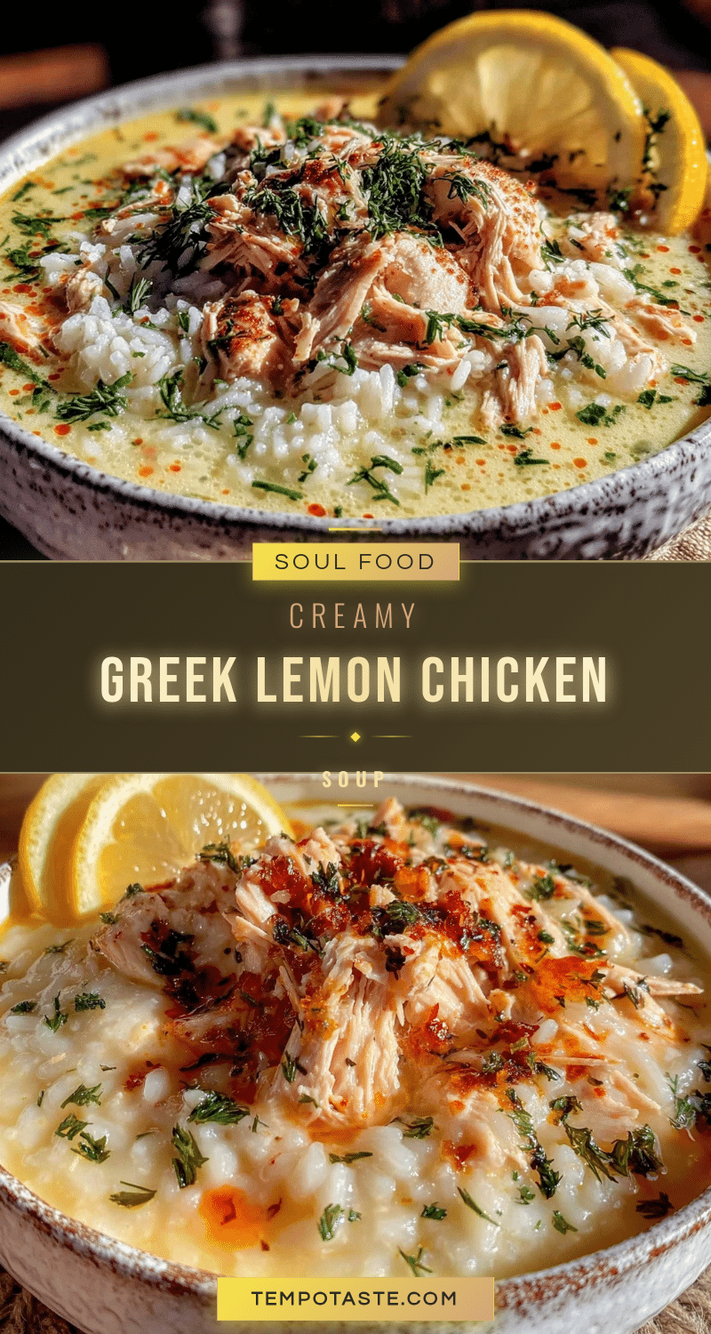 Creamy Greek Lemon Chicken Soup recipe