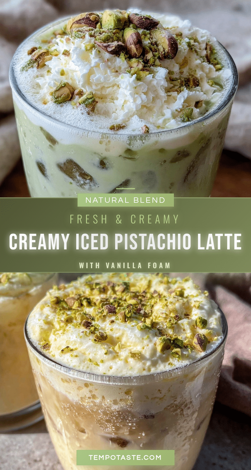 creamy iced pistachio latte recipe
