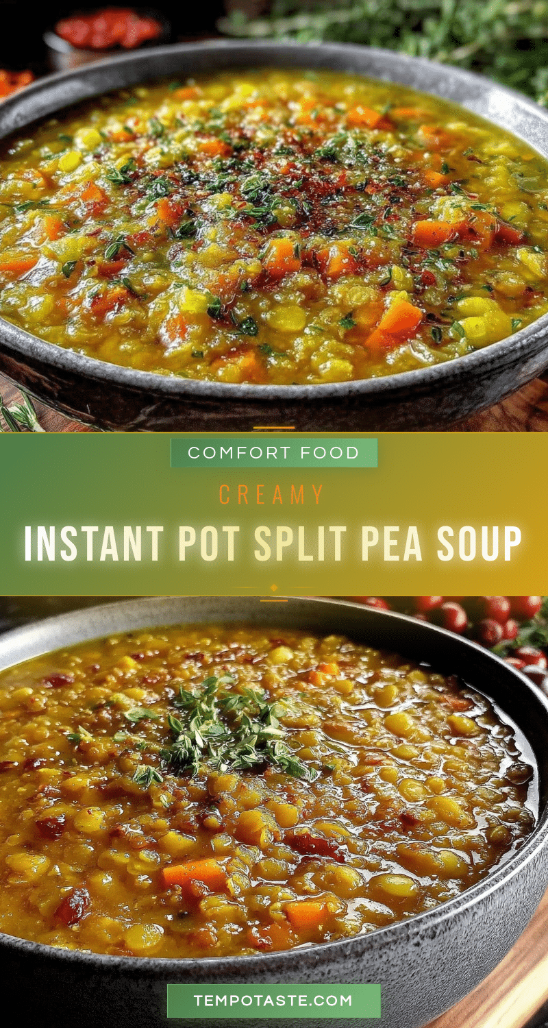 creamy instant pot split pea soup recipe