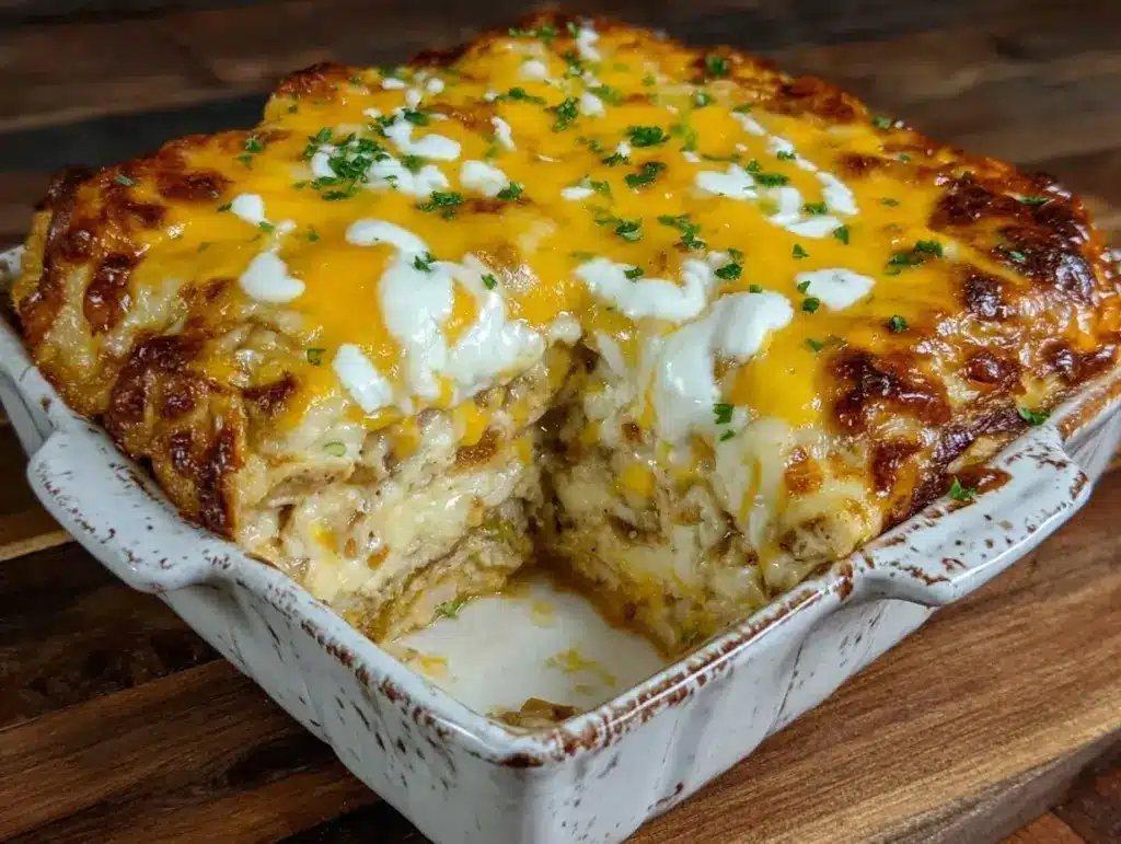 Creamy King Ranch Chicken Casserole - featured image