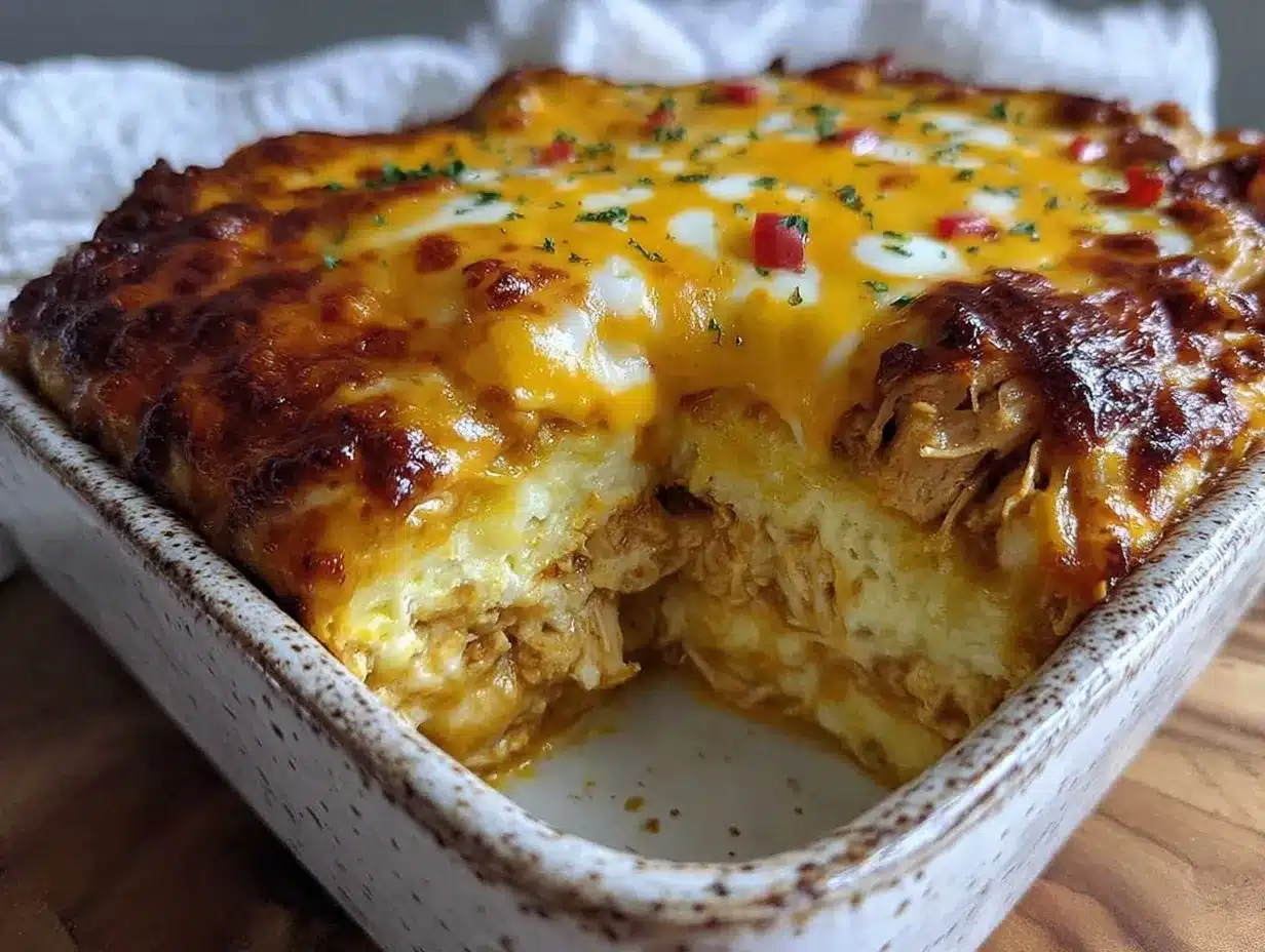 Creamy King Ranch Chicken Casserole preparation steps