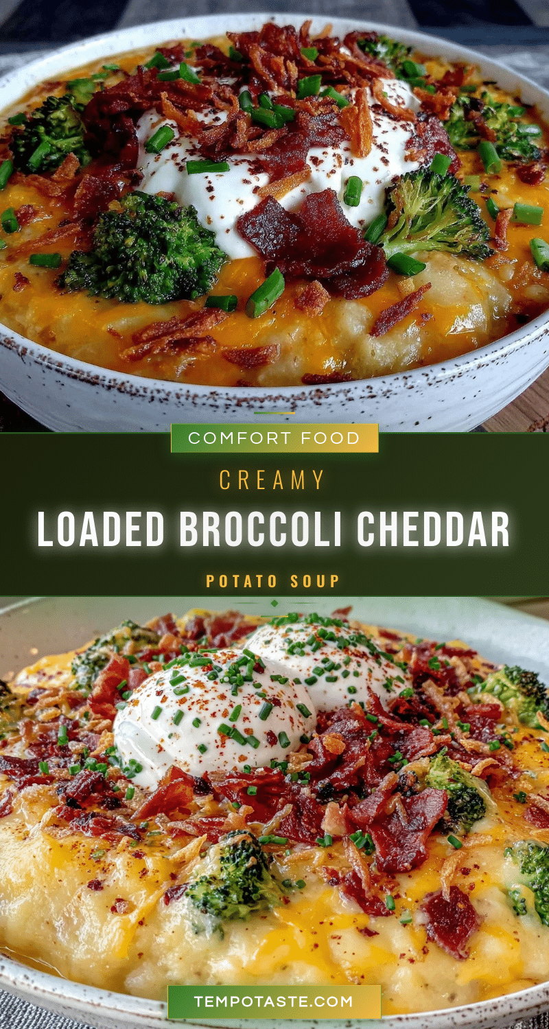creamy loaded broccoli cheddar potato soup recipe