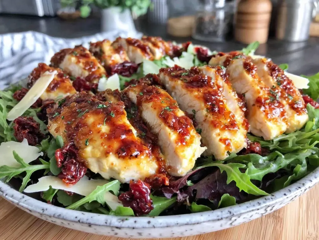 creamy marry me chicken salad - featured image