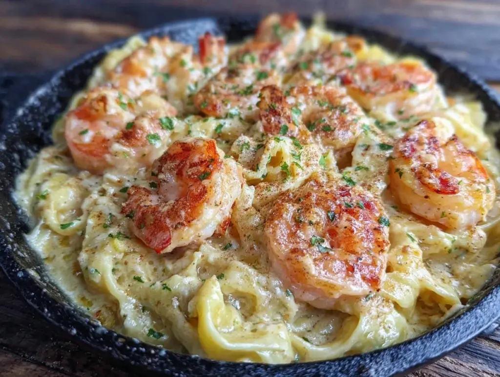 creamy one-pot shrimp Alfredo recipe - featured image