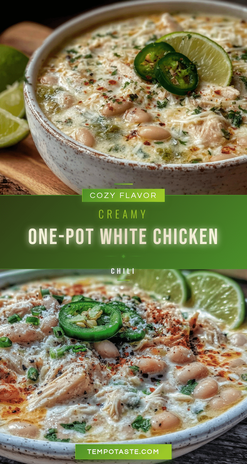 creamy one-pot white chicken chili with lime recipe