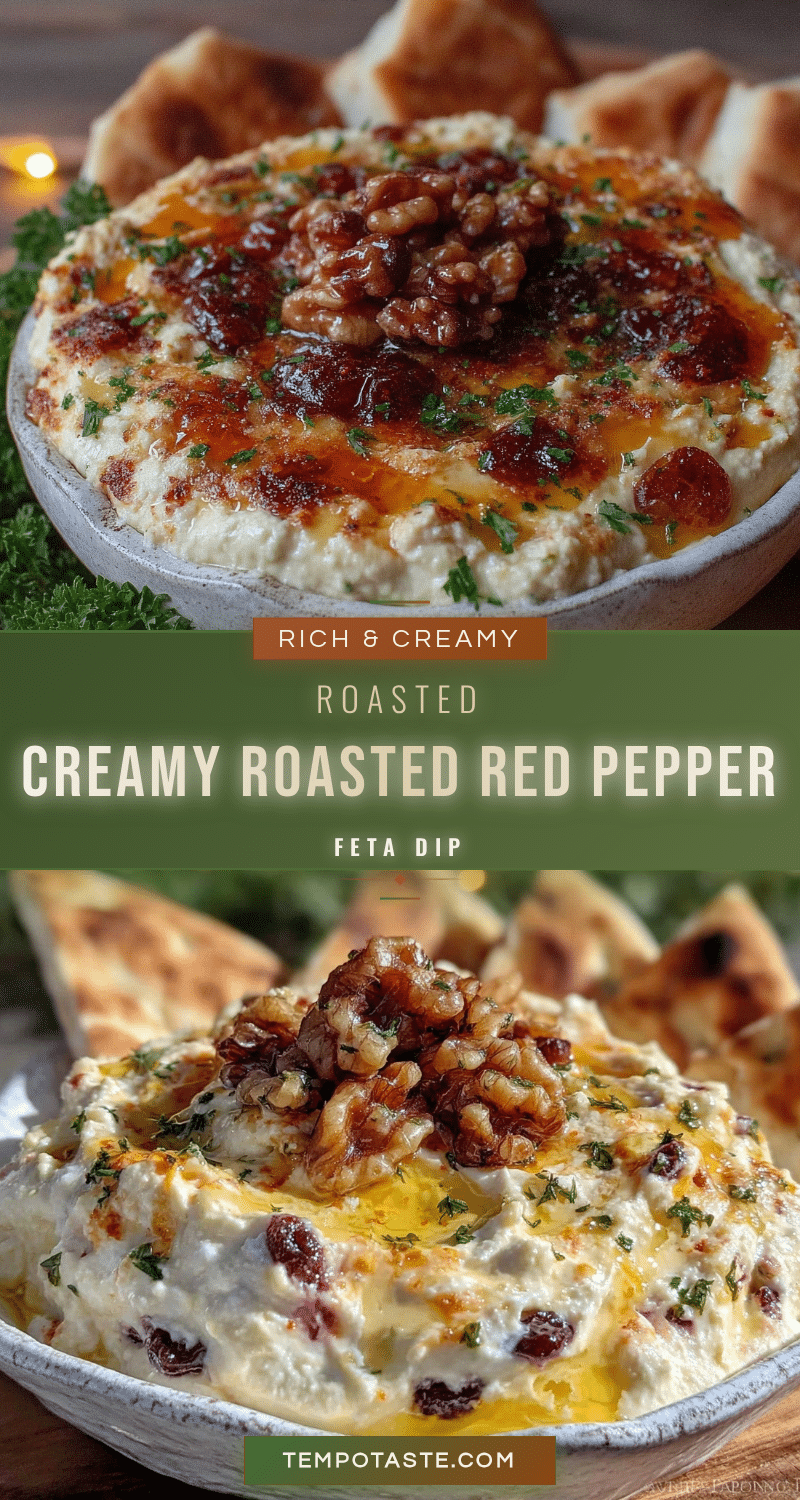 creamy roasted red pepper whipped feta dip recipe