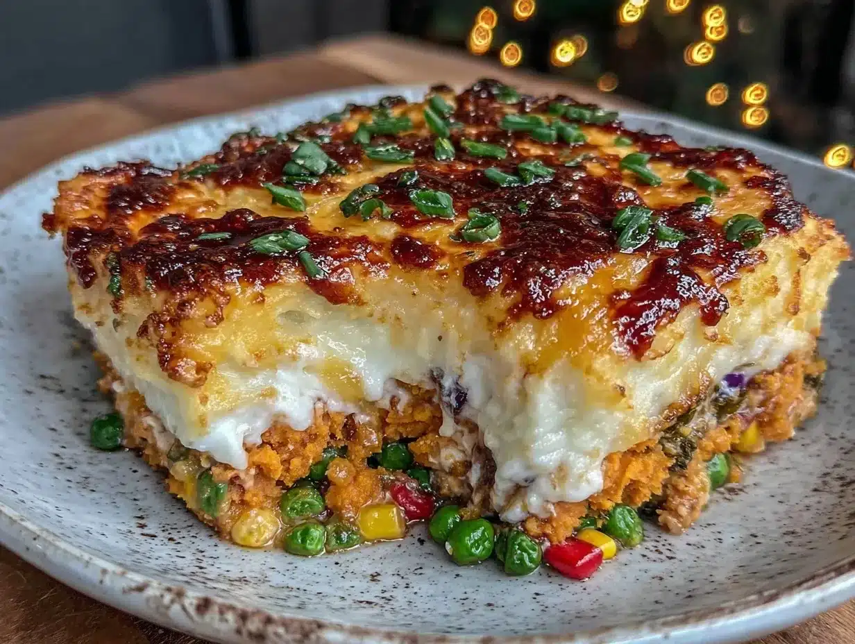 creamy spring vegetable shepherd pie preparation steps