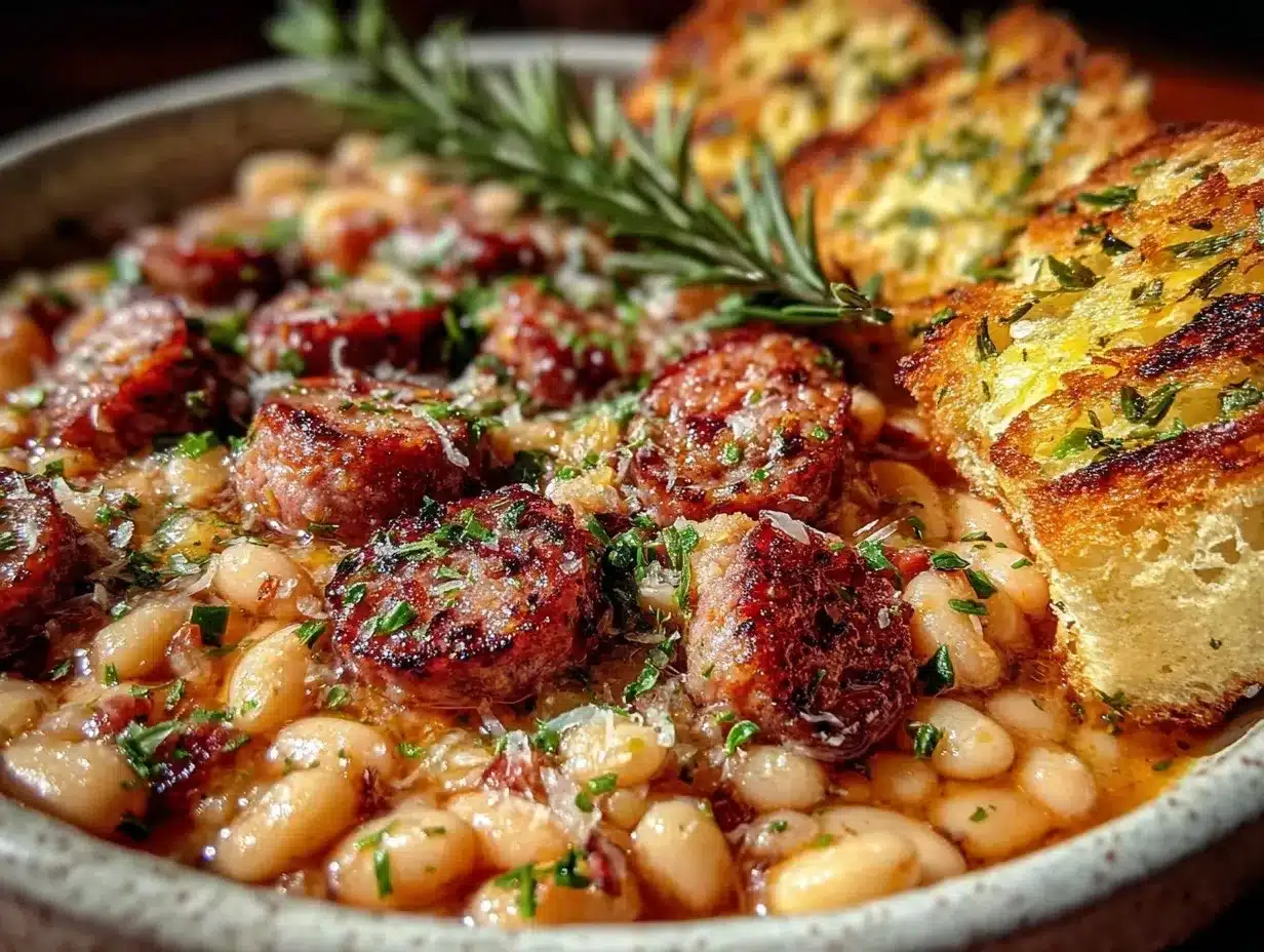 Creamy Tuscan White Bean and Sausage Pot preparation steps