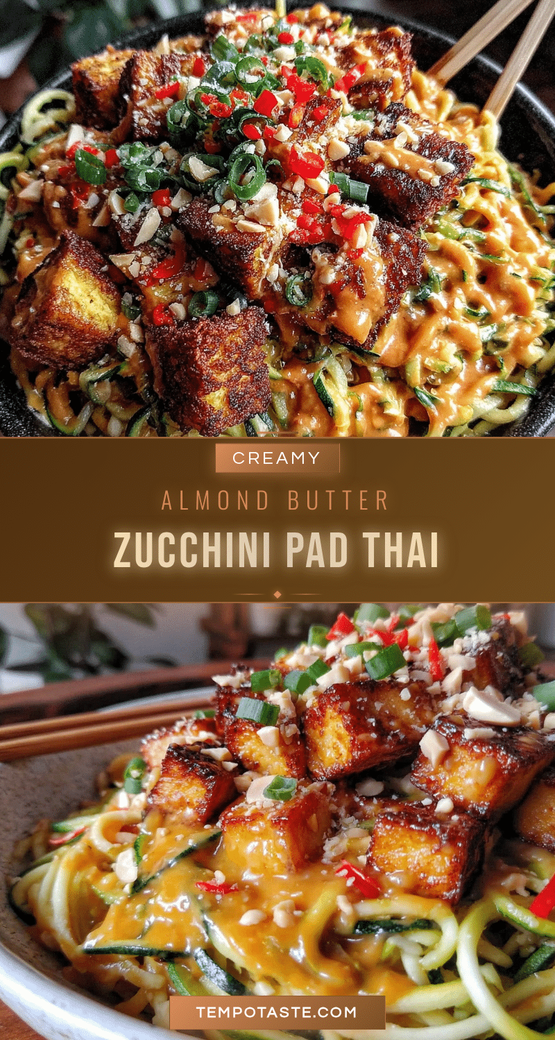 creamy zucchini noodle pad thai recipe