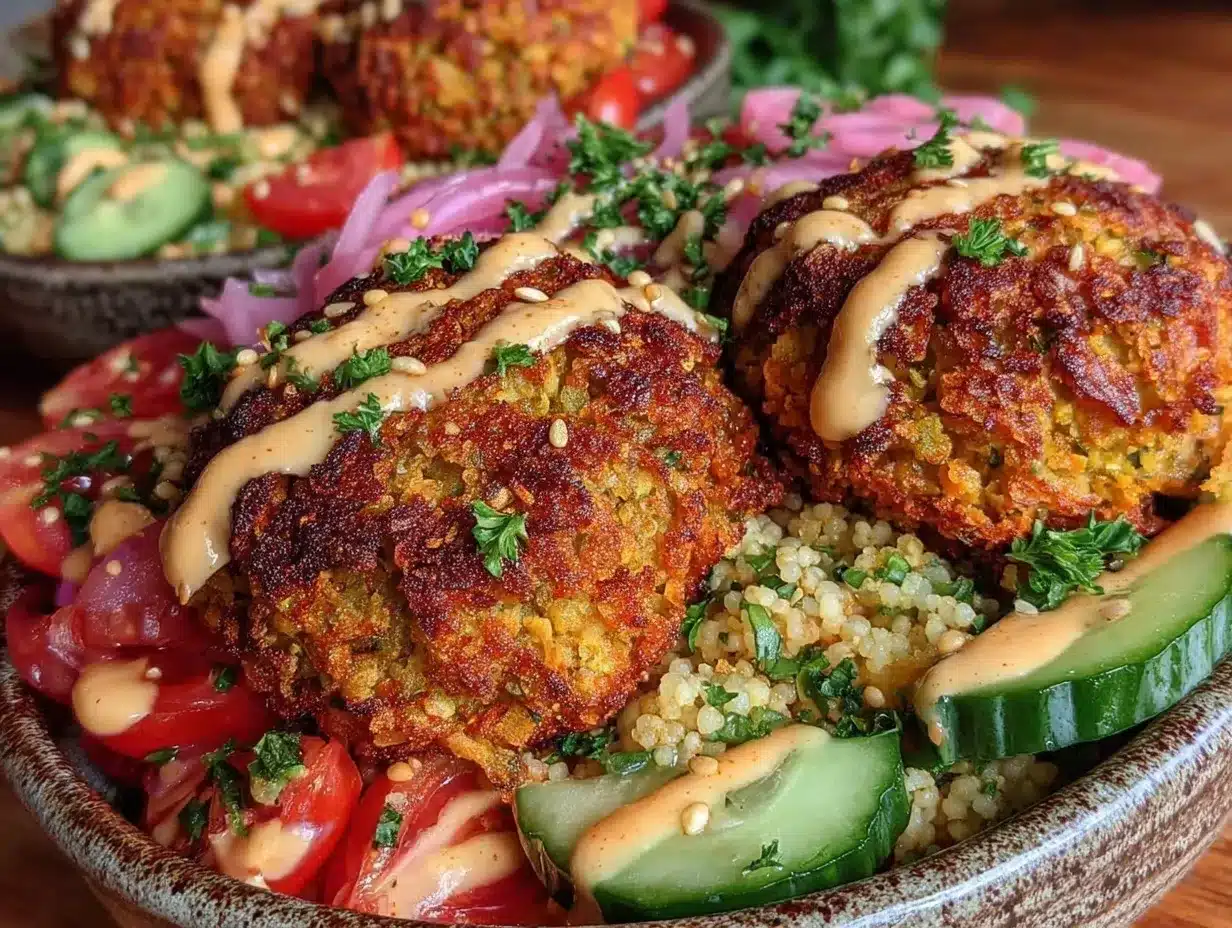 crispy baked falafel bowls preparation steps