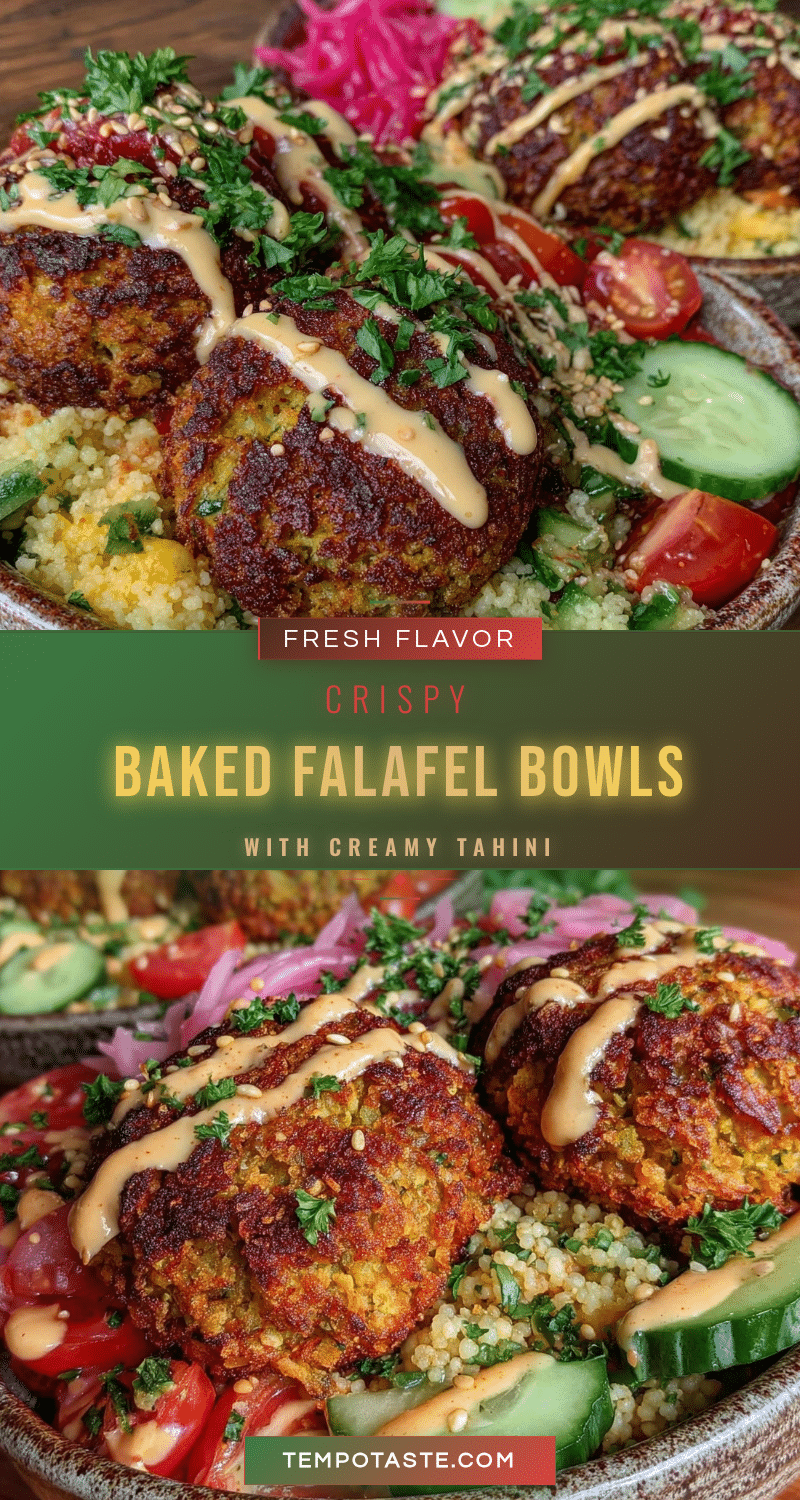 crispy baked falafel bowls recipe