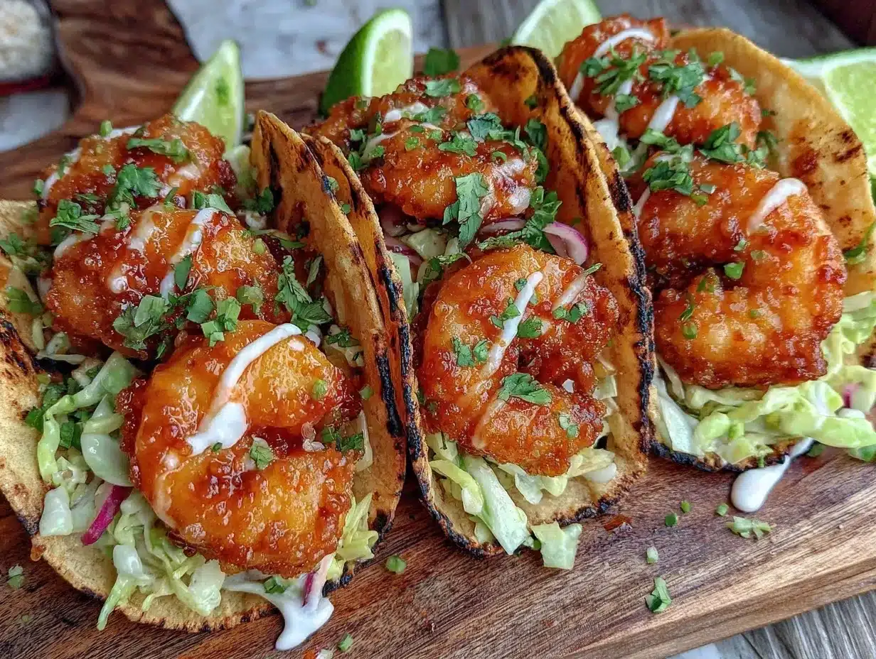 crispy bang bang shrimp tacos preparation steps