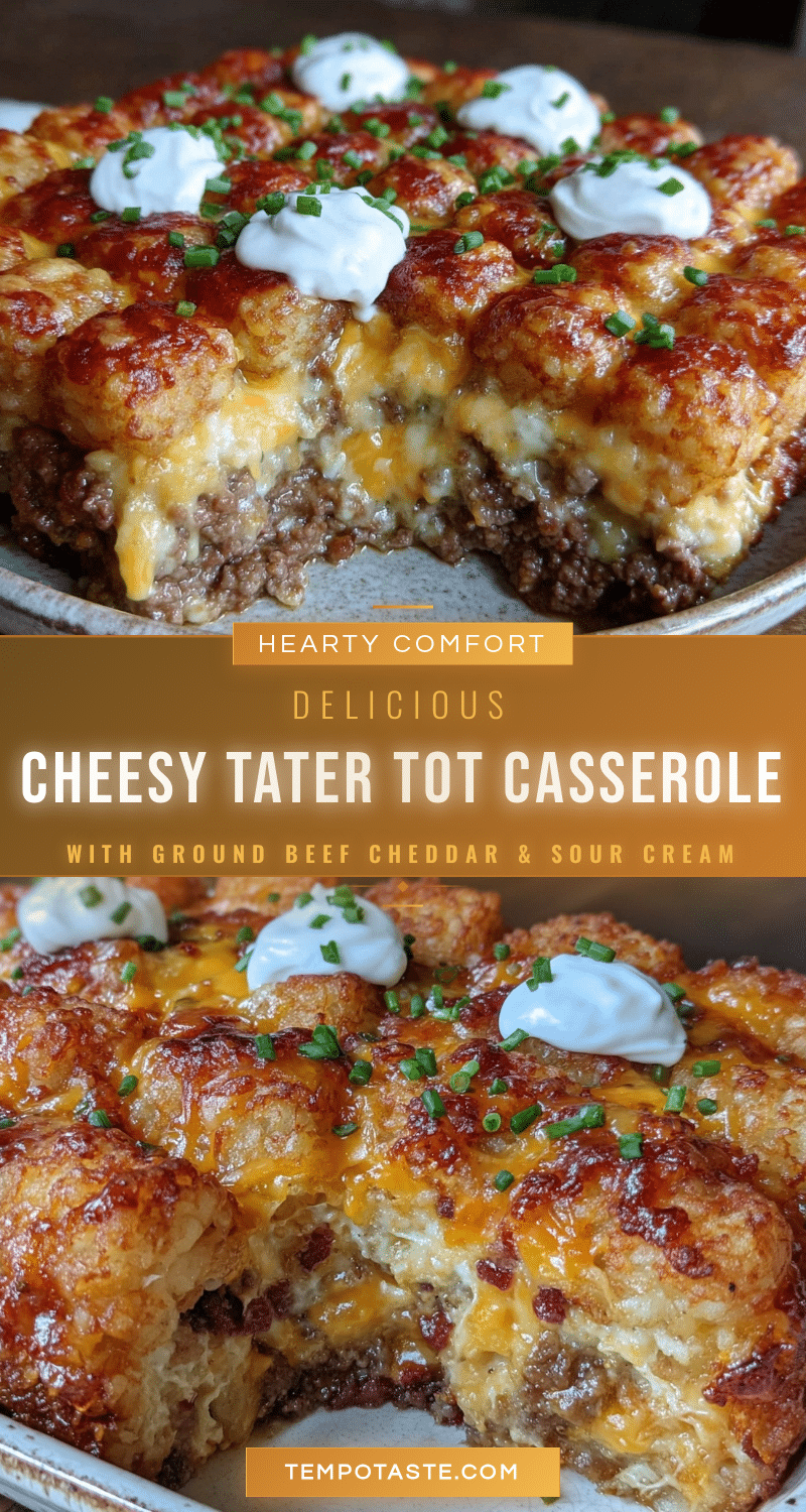 crispy cheesy tater tot casserole recipe
