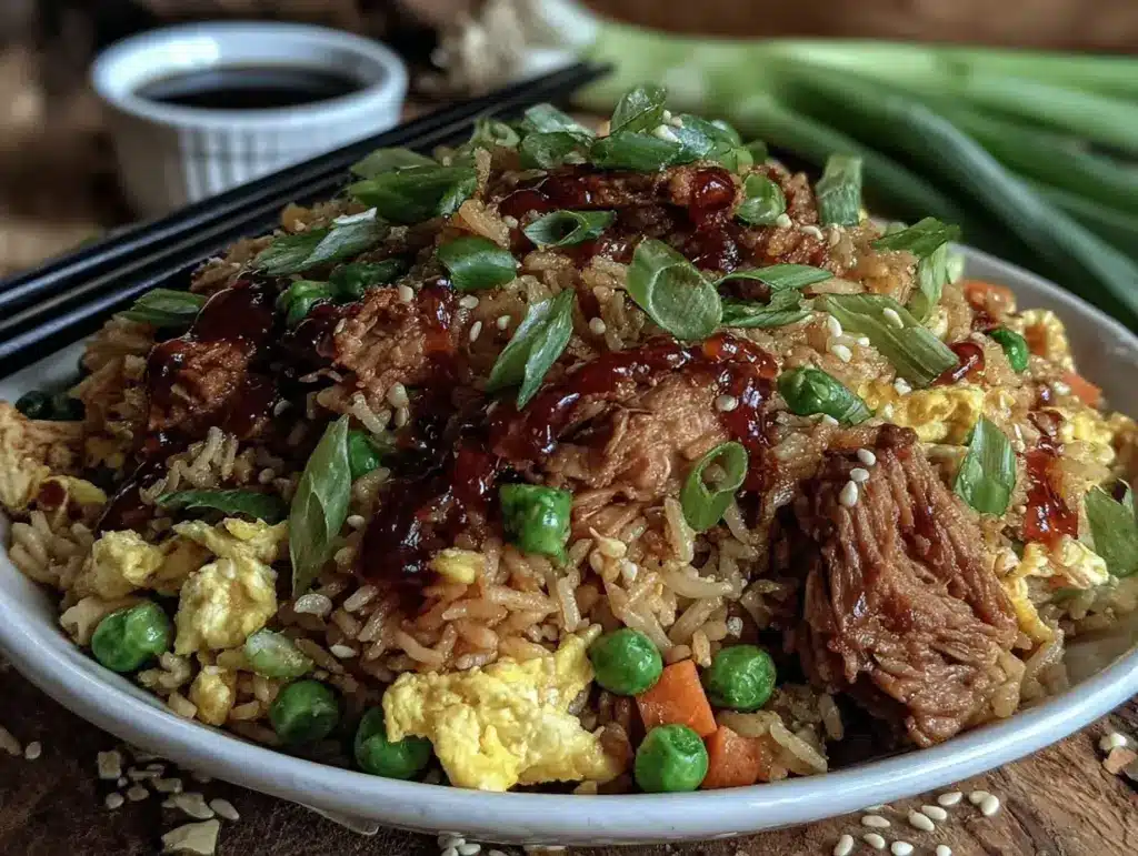 crispy chicken fried rice - featured image