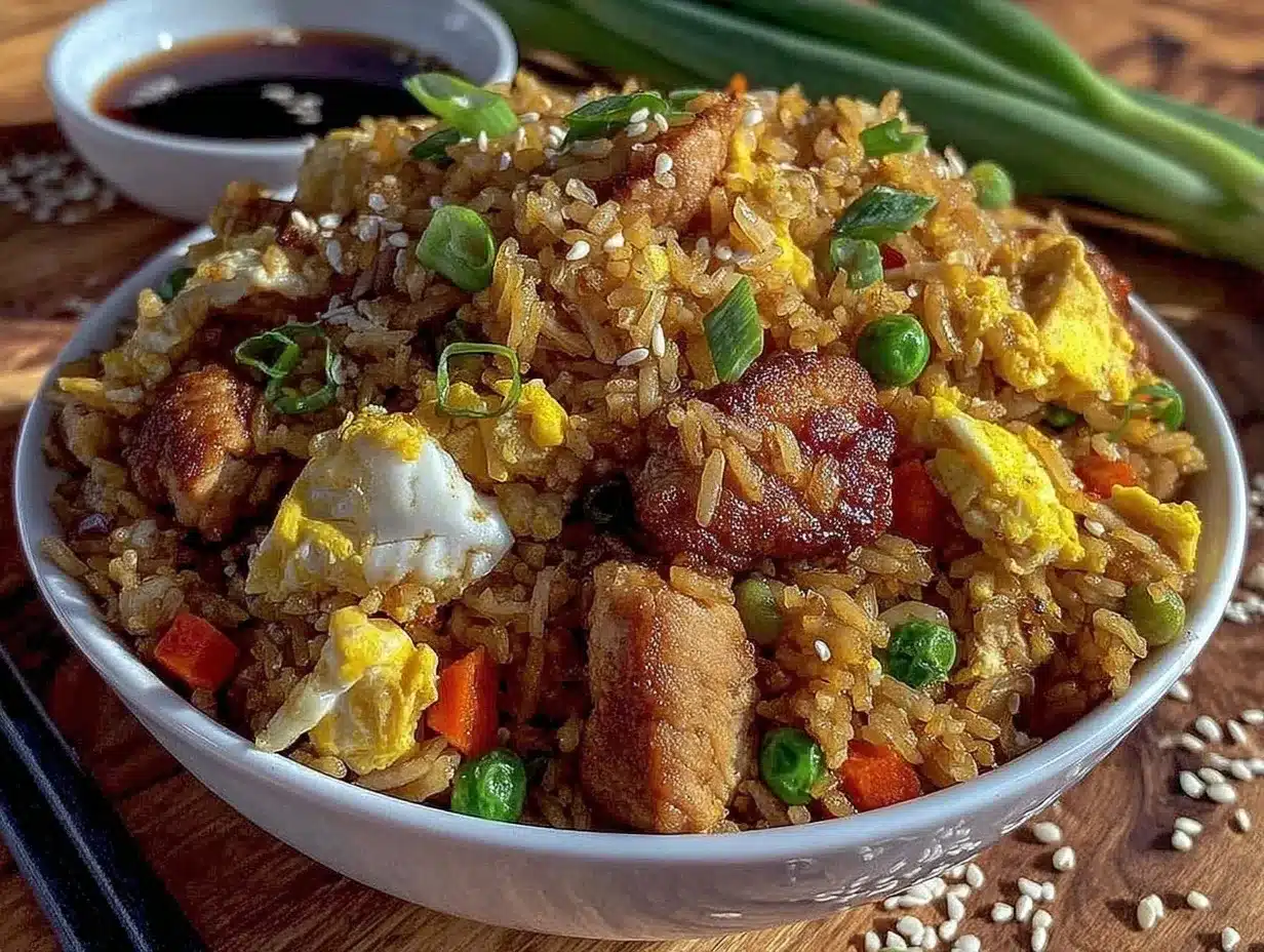 crispy chicken fried rice preparation steps