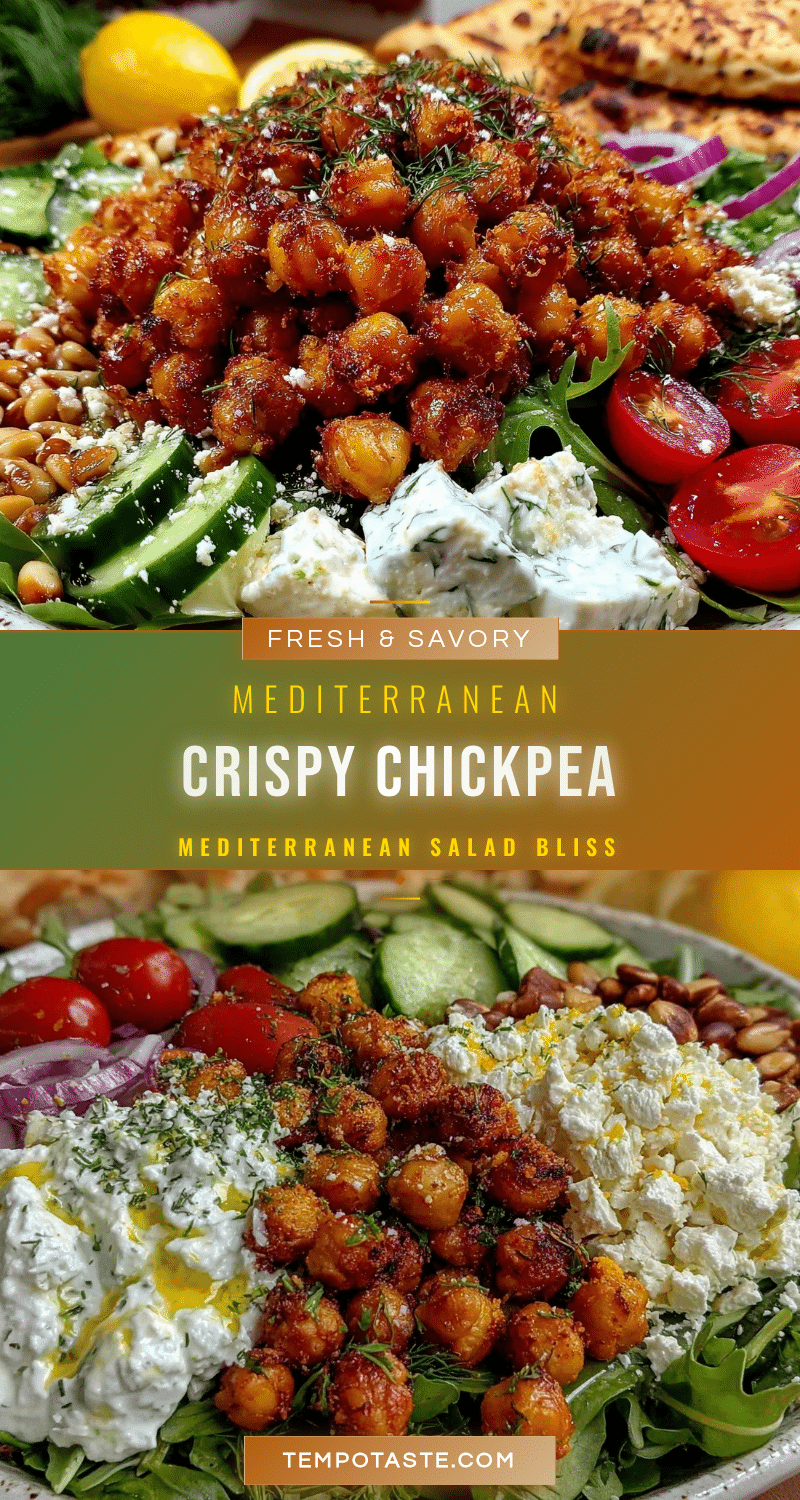 crispy chickpea Mediterranean salad recipe