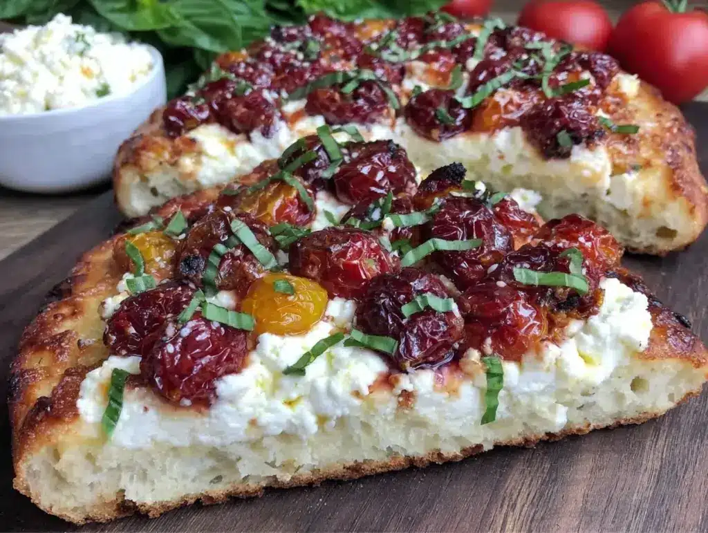 crispy cottage cheese flatbread pizza - featured image