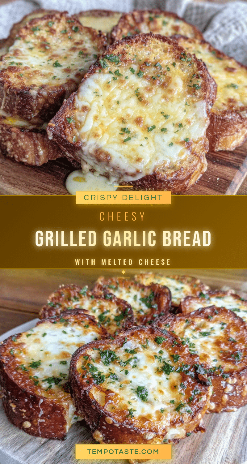 crispy grilled garlic bread with cheese recipe