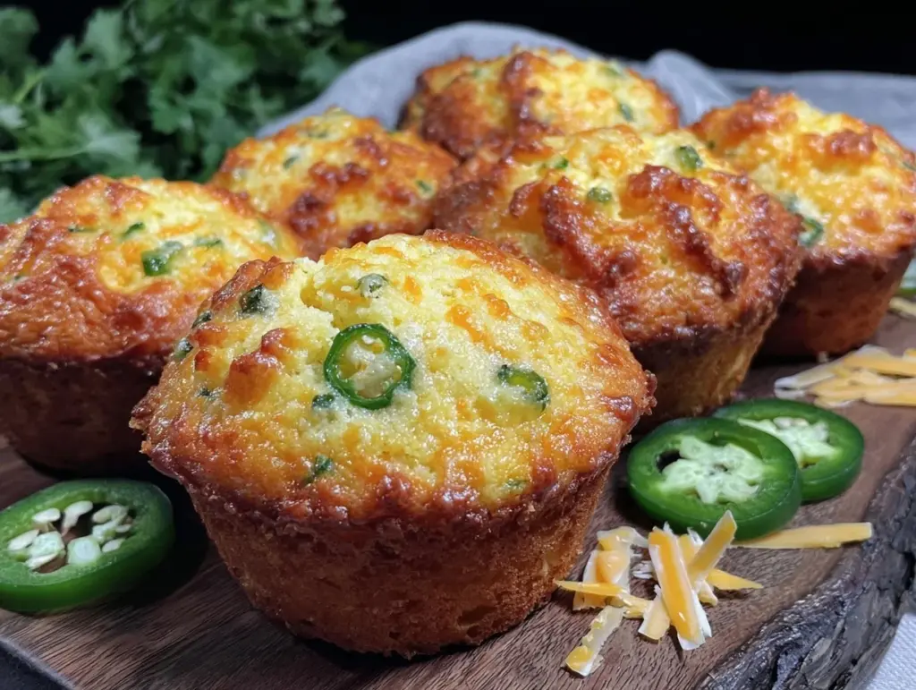crispy jalapeno cheddar cornbread muffins - featured image
