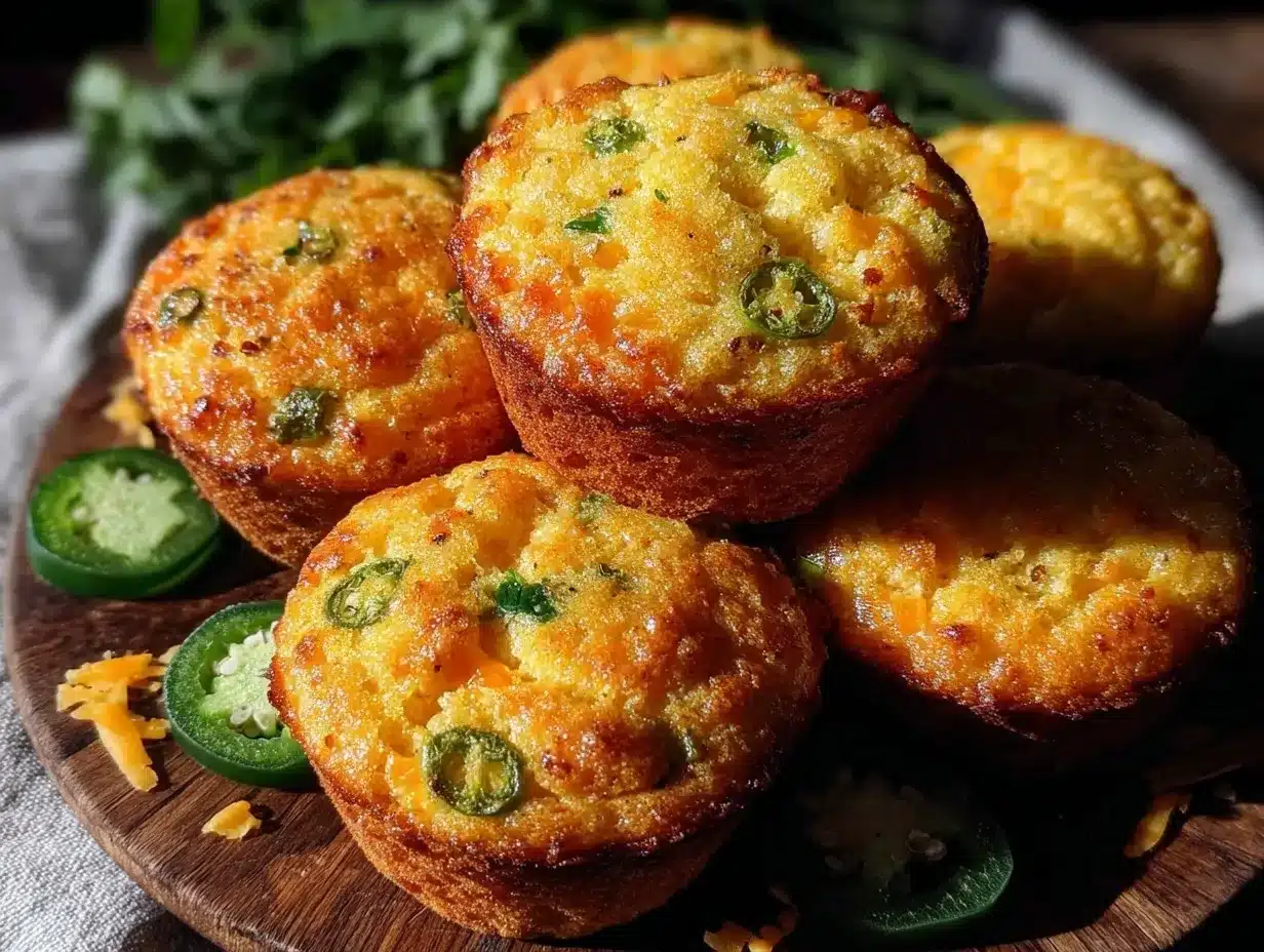 crispy jalapeno cheddar cornbread muffins preparation steps