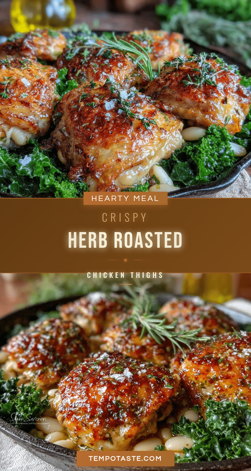 crispy one-pan herb roasted chicken thighs recipe