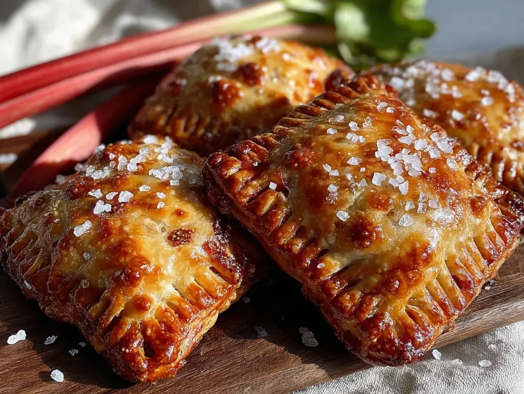 crispy strawberry rhubarb hand pies - featured image