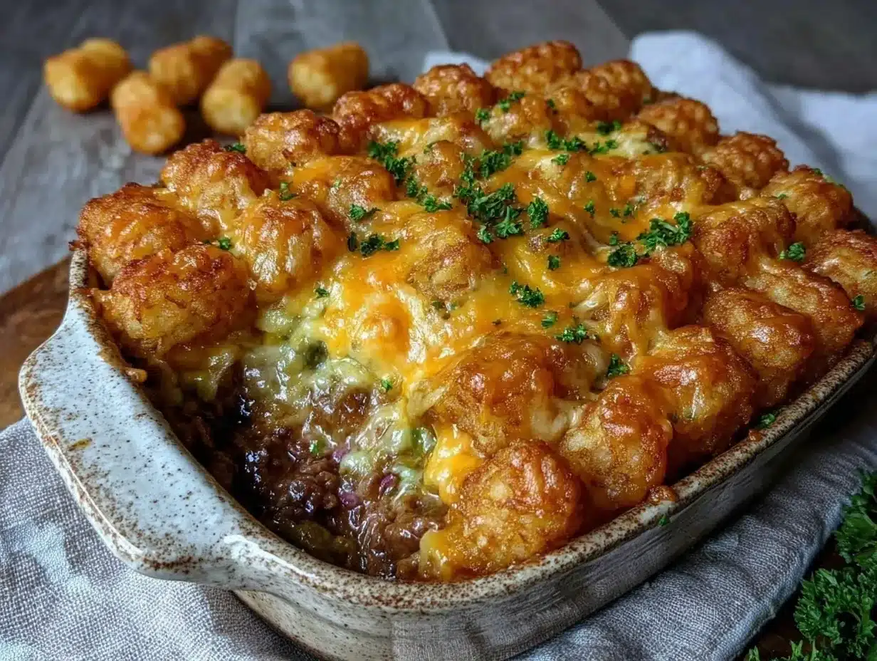 crispy tater tot casserole preparation steps