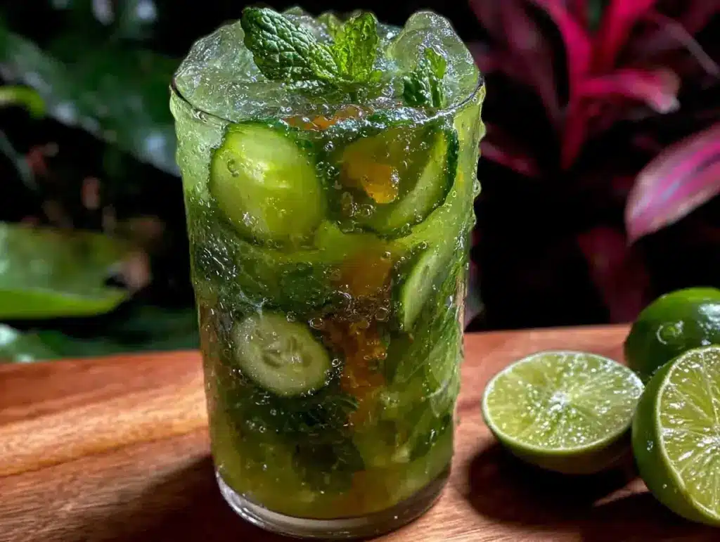 cucumber mint detox agua fresca - featured image