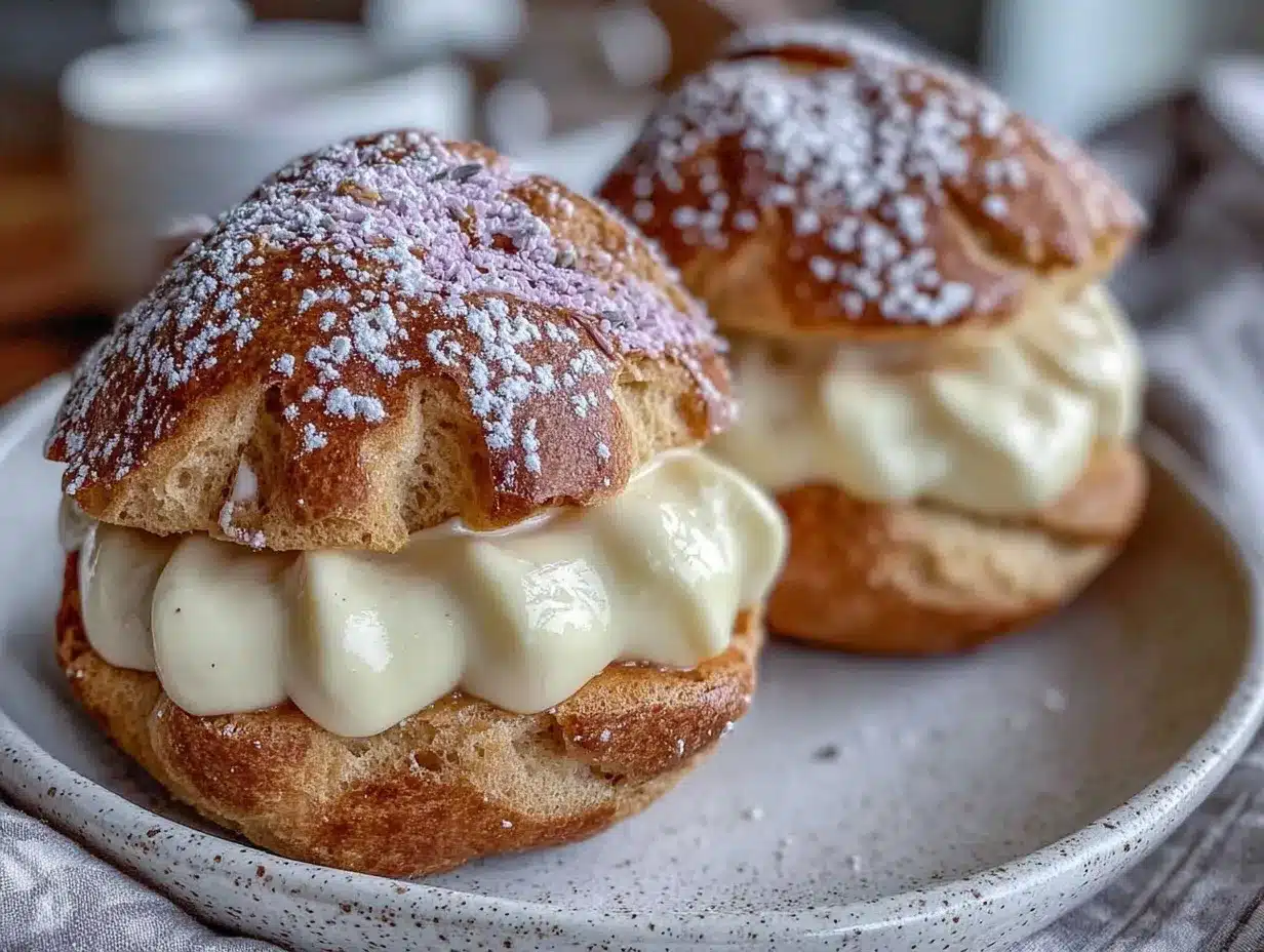 Earl Grey custard cream puffs preparation steps
