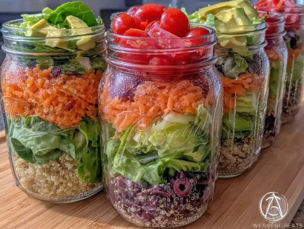 easy mason jar salads - featured image