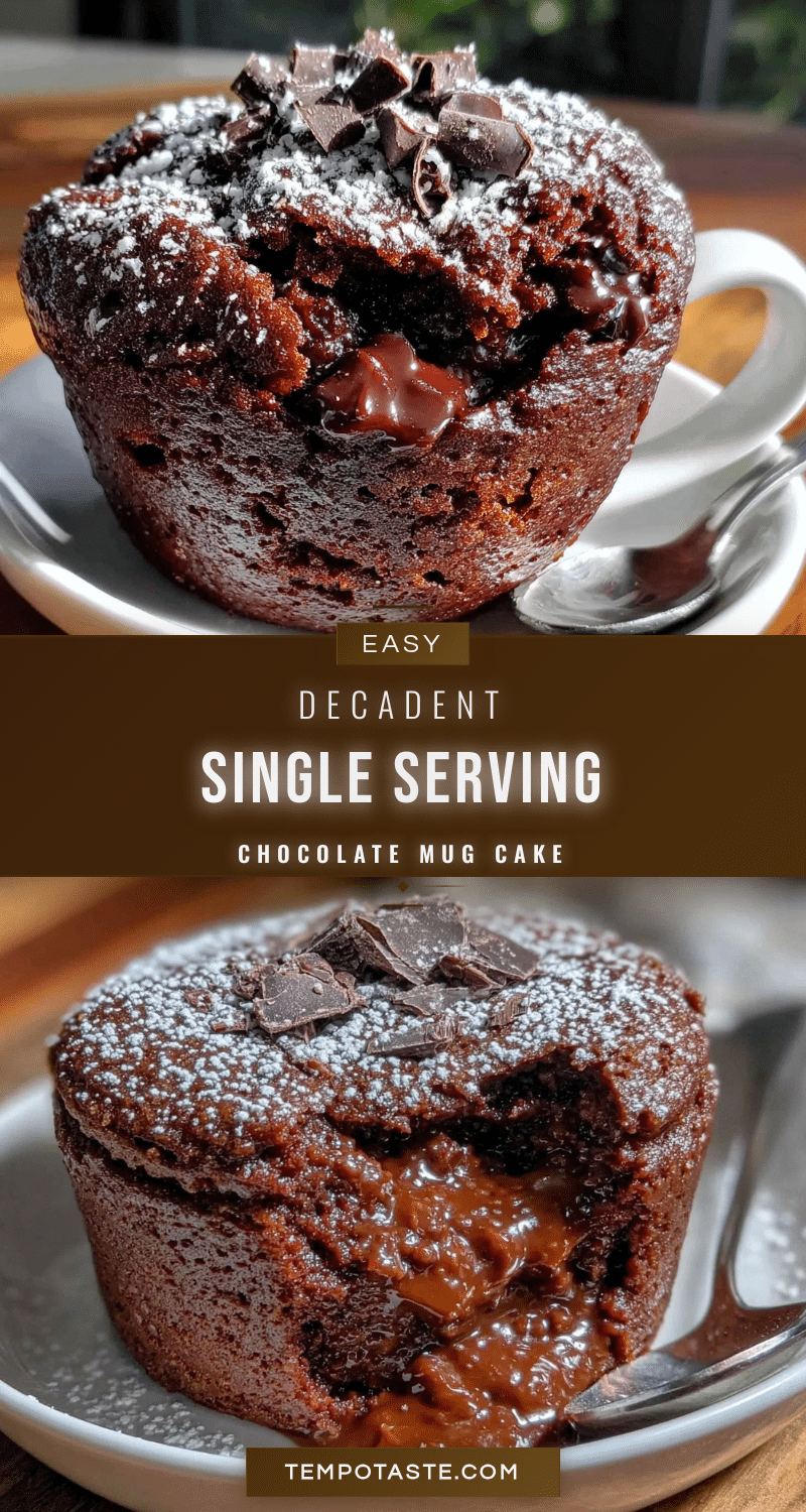 easy single serving chocolate mug cake recipe