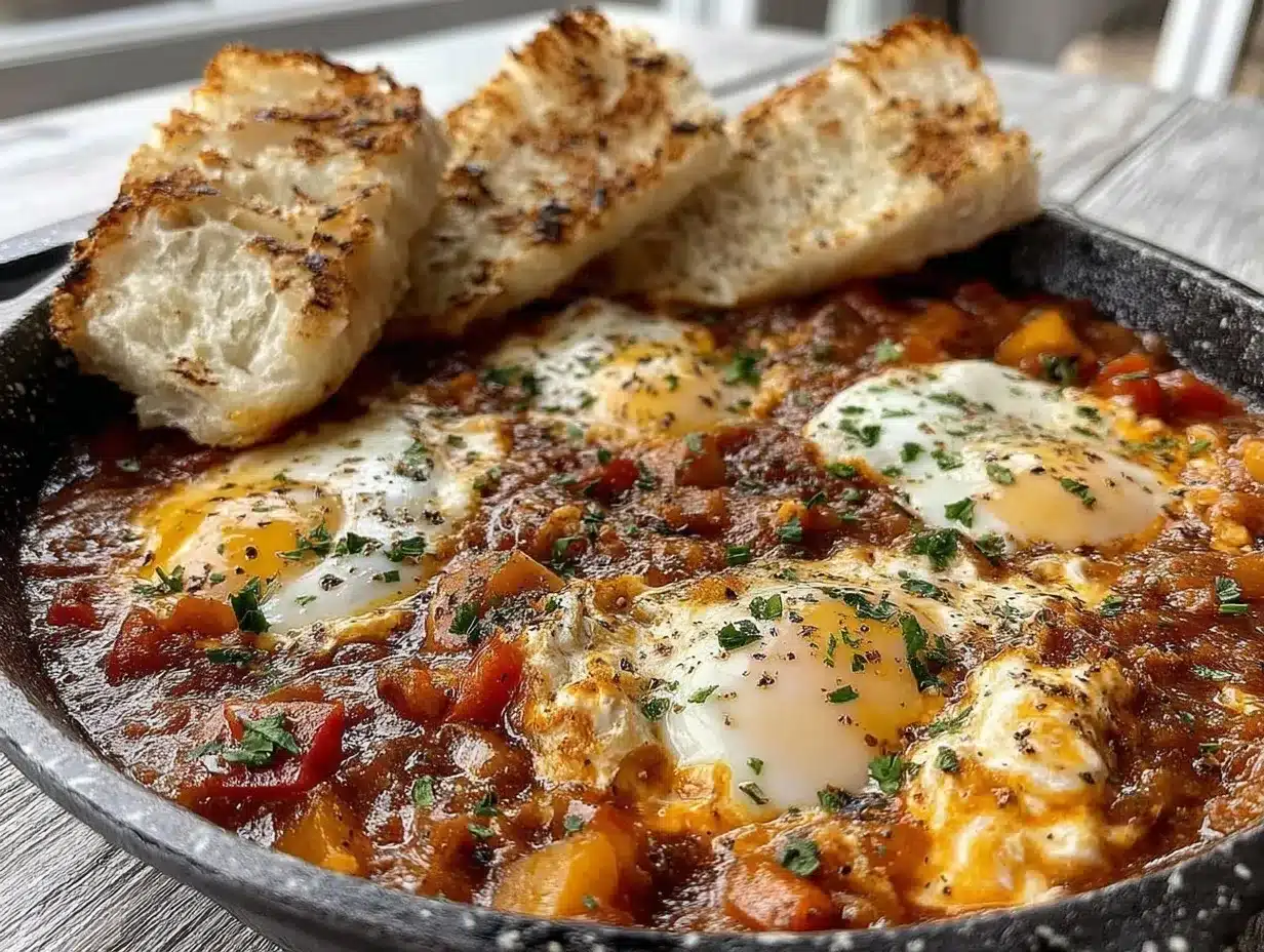 easy spicy shakshuka recipe preparation steps