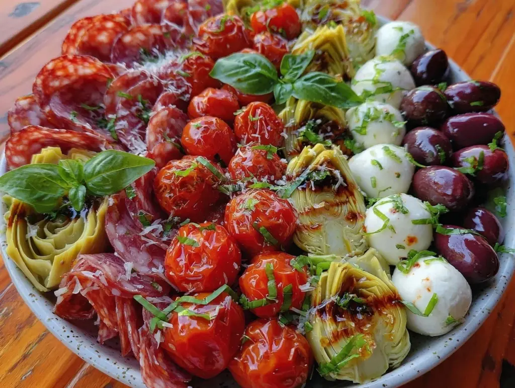 easy zesty antipasto salad - featured image