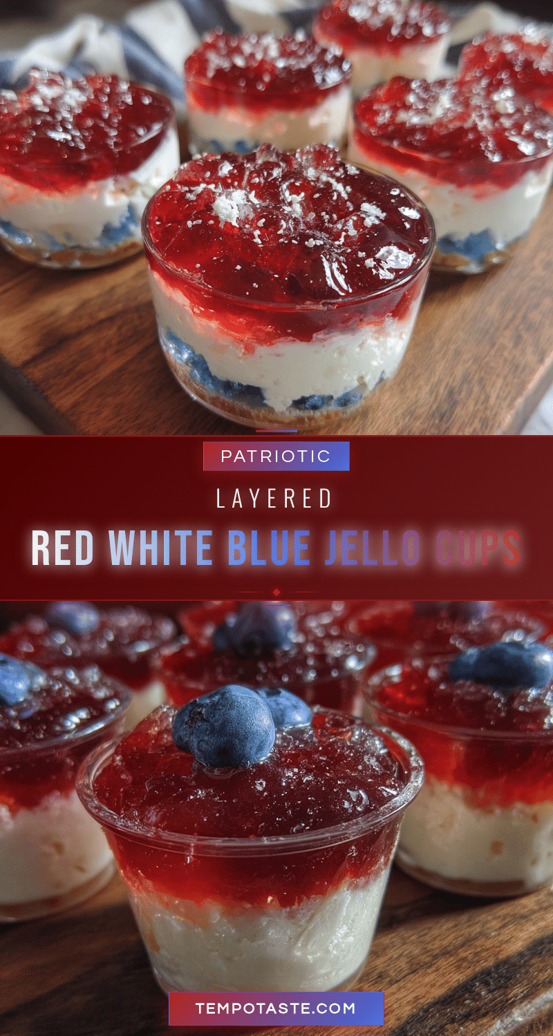 festive layered red white blue jello cups recipe