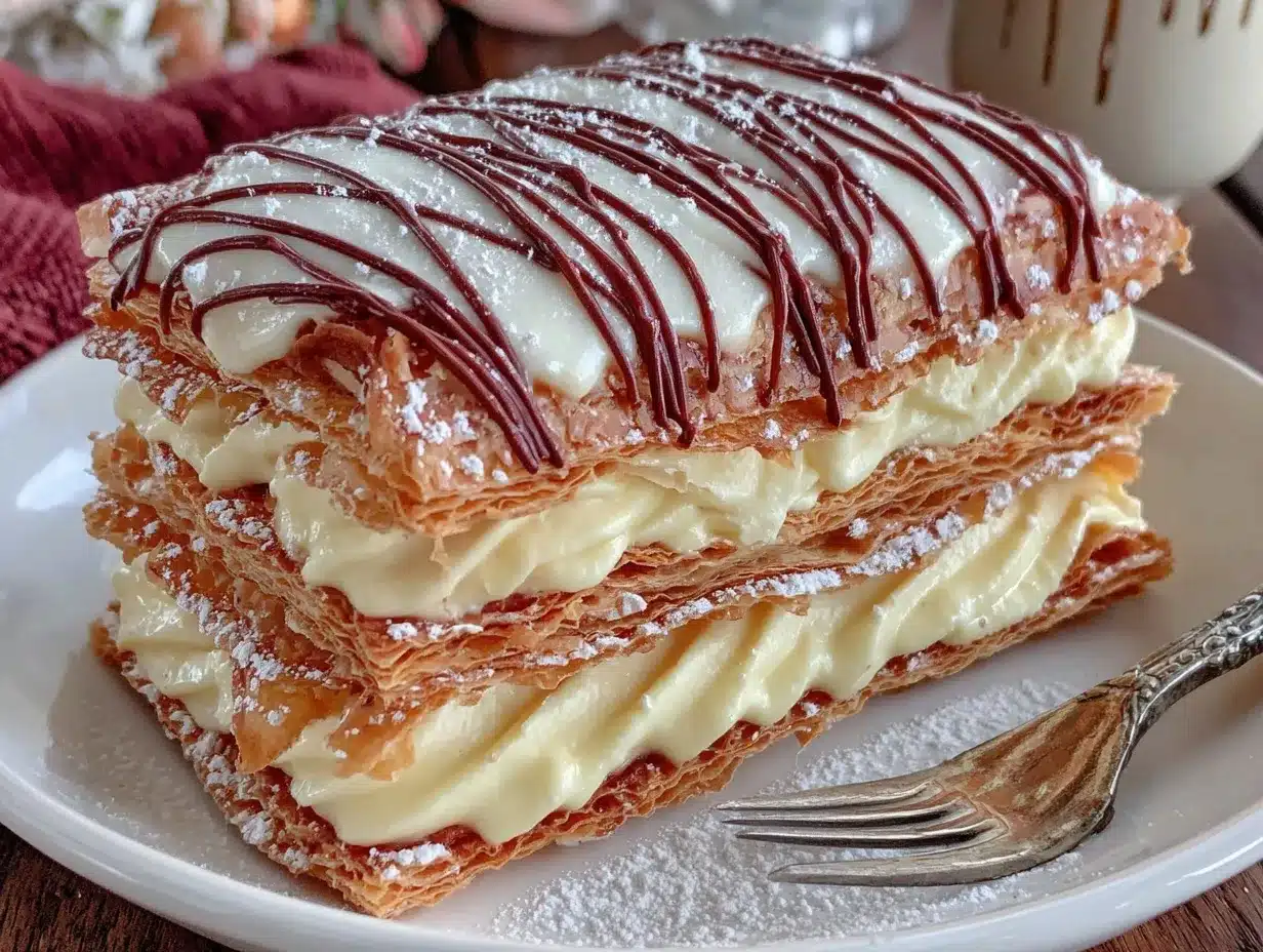 French Mille-Feuille Napoleon recipe preparation steps