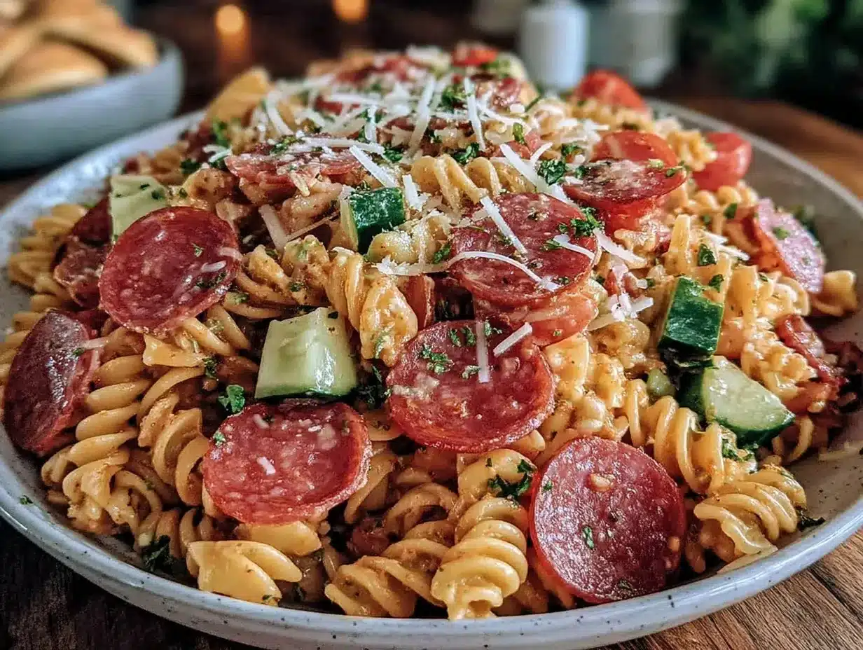 fresh classic pasta salad preparation steps