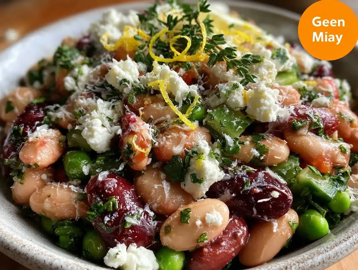 fresh dense bean salad preparation steps