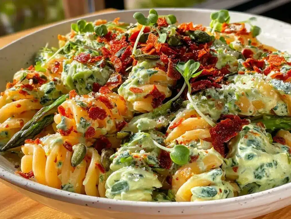 fresh green goddess pasta salad - featured image