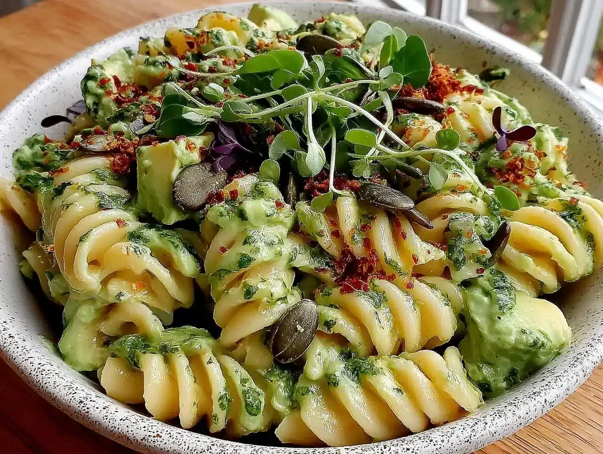 fresh green goddess pasta salad preparation steps